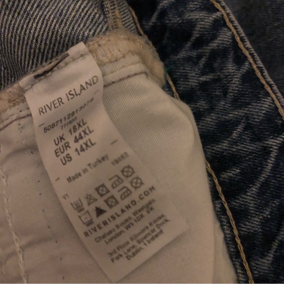 New River Island Distressed Mom Jeans US Size 14 - Picture 9 of 9